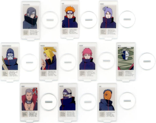 Itachi Uchiha / Pain (Tendo) / Konan etc. 10-Piece Acrylic Stand Complete Set - Ichiban Kuji Naruto Shippuden "Tsunagaru Omoi" H Prize - BANDAI SPIRITS - Length Approx. 8 cm