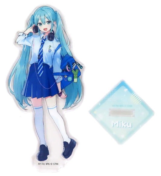 Hatsune Miku (School Uniform) Acrylic Stand - Entertainment Kuji 2024 Prize - Approx. 120×60mm with 45mm Base