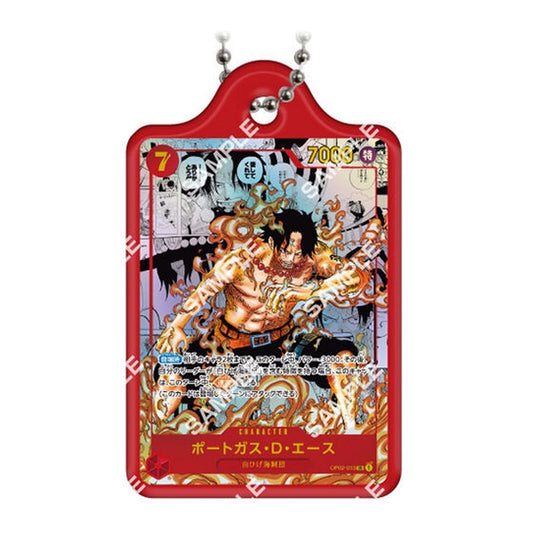 Portgas D. Ace Metal Charm – One Piece Card Game Metal Charm 2 Keychain (Length Approx. 4.7 cm, Bandai)