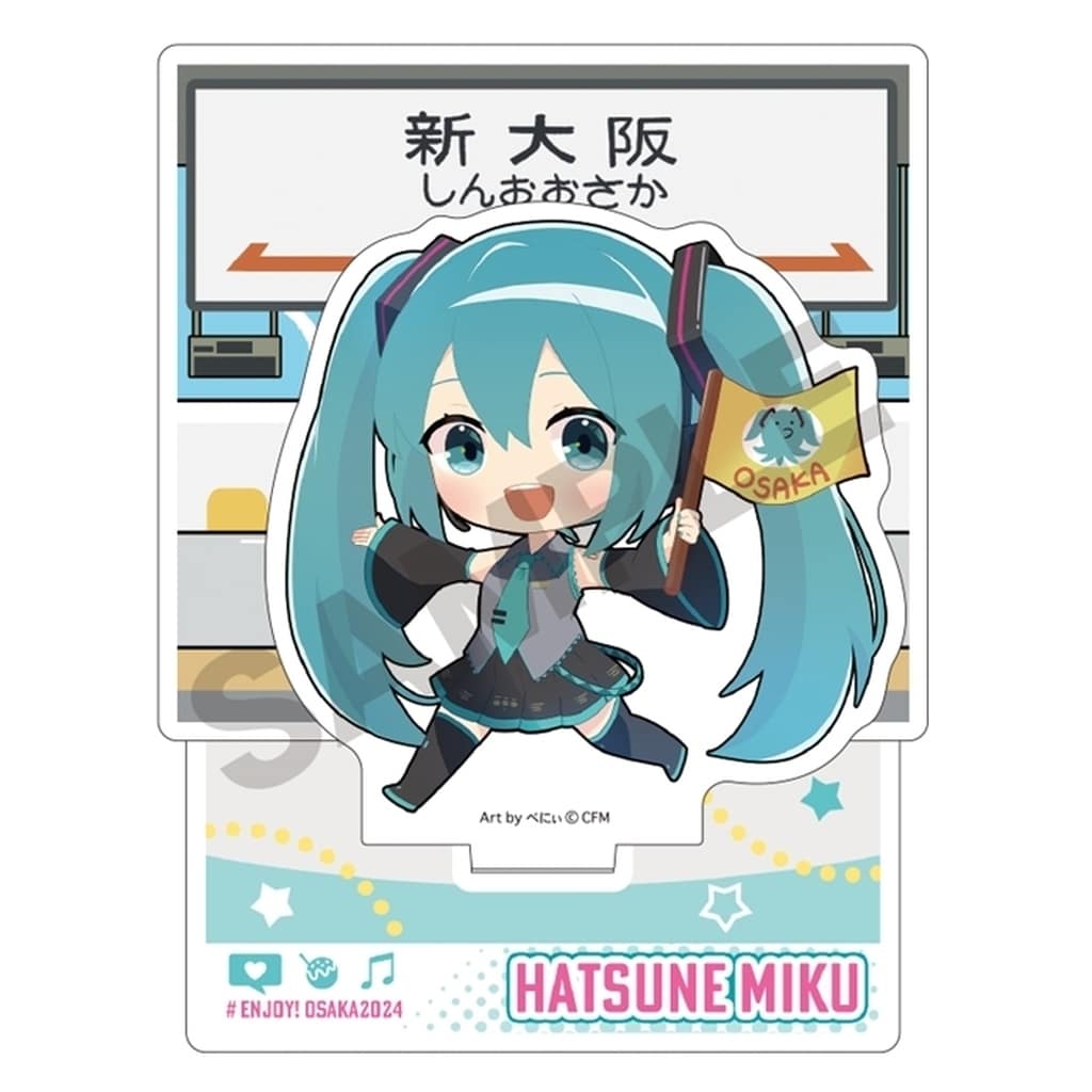 Hatsune Miku Diorama Acrylic Stand - POP UP SHOP "Enjoy! Osaka 2024" Event Goods - Crux (Approx. 74×79×40 mm) - Pre-owned