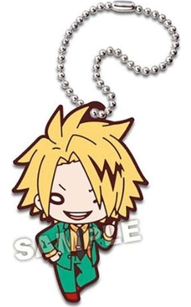 Denki Kaminari Nitotan Rubber Mascot Keychain - My Hero Academia Party Time, Approx. 60 mm, Takara Tomy Arts, Pre-Owned