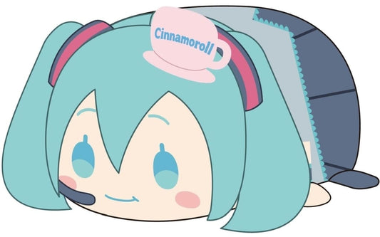 Hatsune Miku (Mogu Mogu) PoteCoro Mascot 2 Ball-Chain Plush Mascot - Hatsune Miku x Cinnamoroll Collaboration by Max Limited (H50×W60×D90mm)