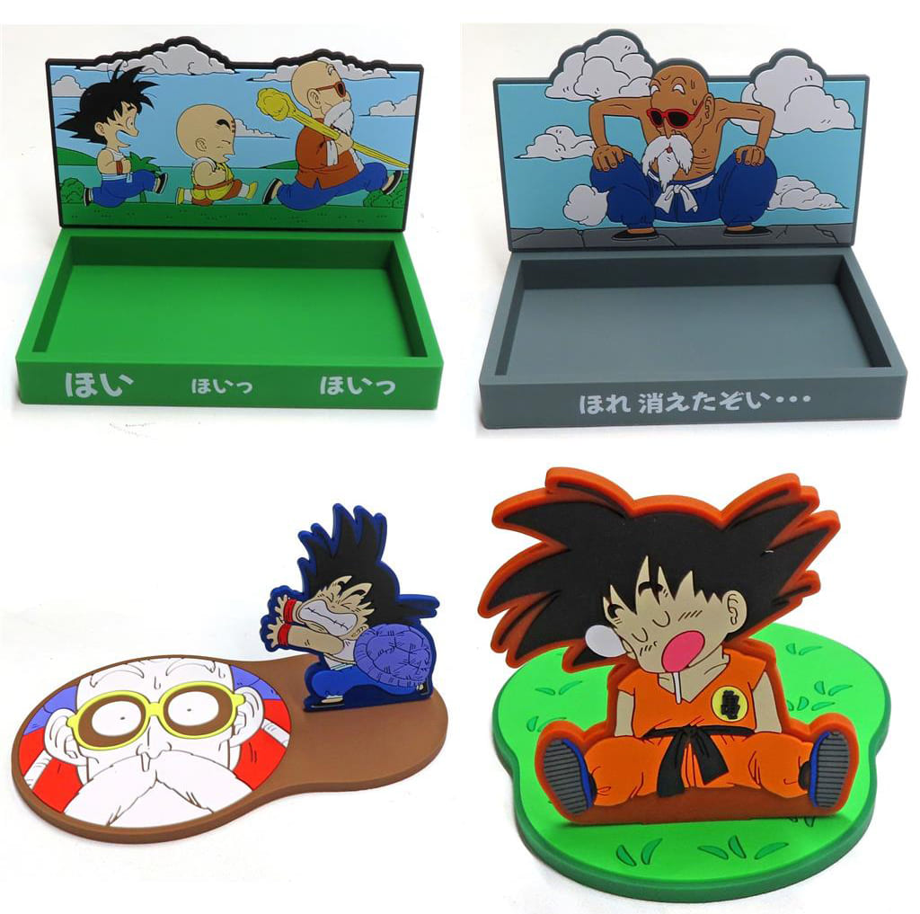 Dragon Ball DRAGON HISTORY Ichiban Kuji D Prize Rubber Case and Rubber Coaster Complete 4-Piece Set by BANDAI SPIRITS