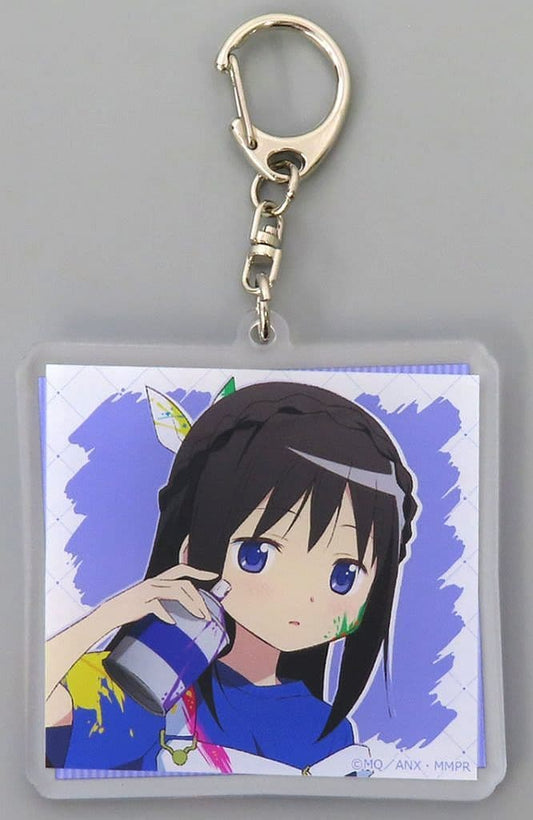 Homura Akemi Acrylic Keychain Paint Play ver. - Puella Magi Madoka Magica Movie Rebellion Fair (Approx. 70 x 70 mm)