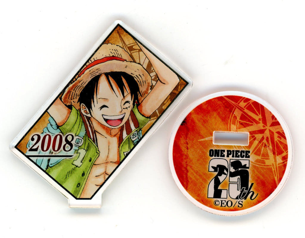Monkey D. Luffy Acrylic Character Collection “LUFFY” Vol.2 (2008) Acrylic Stand - One Piece - Shueisha - Pre-owned - Height Approx. 54 mm