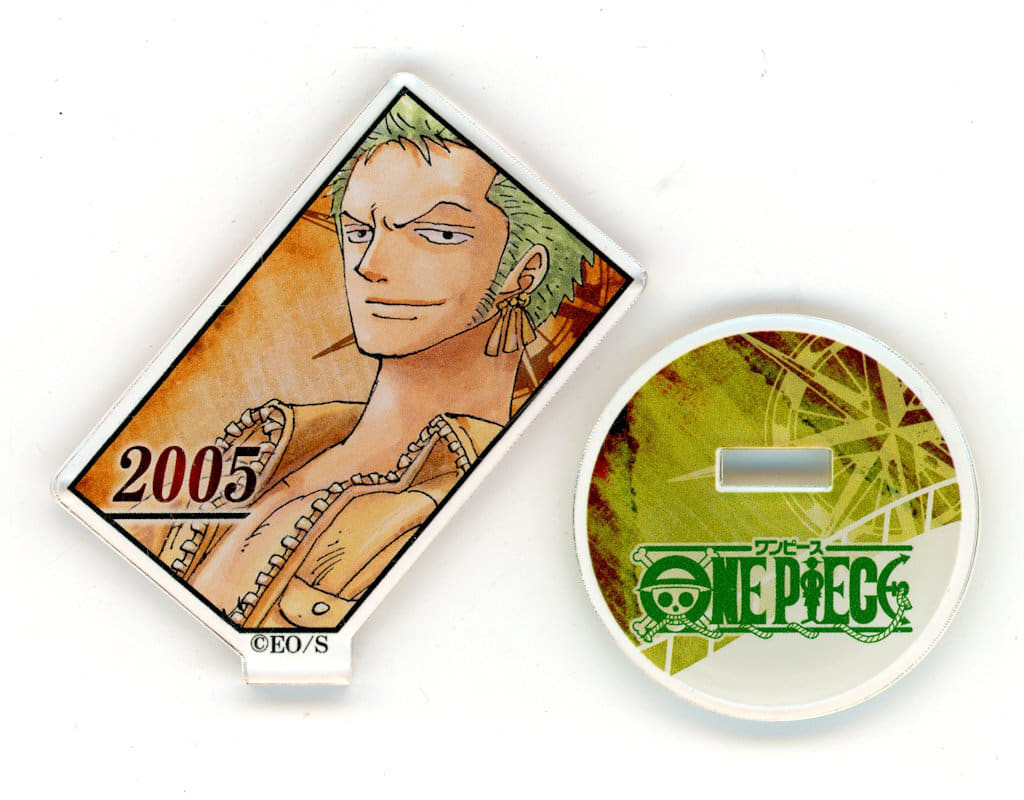 Roronoa Zoro Acrylic Character Collection “ZORO” Vol.2 Acrylic Stand (2005) - Shueisha - Pre-owned, Height Approx. 54 mm