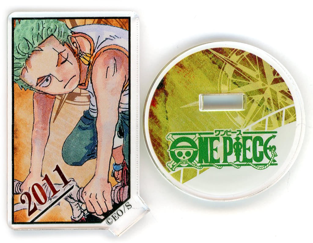 Roronoa Zoro Acrylic Character Collection “ZORO” Vol.2 Acrylic Stand (2011) - Shueisha Pre-owned, Height Approx. 54 mm