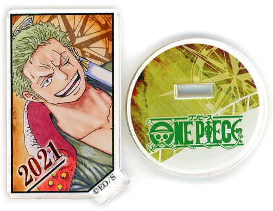 Roronoa Zoro Acrylic Character Stand - One Piece Acrylic Characollection “ZORO” Vol.2 (2021) - Shueisha - Height Approx. 54 mm - Pre-owned