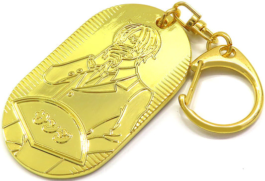 Sanji Koban-Shaped Keychain - One Piece EMOTION Wano Country Collection (Movic, Approx. 3.5 x 6 cm) - Pre-owned