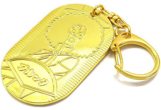 Brook Keychain - One Piece EMOTION Wano Koban-Shaped Keychain Collection (Movic) Approx. 3.5 x 6 cm