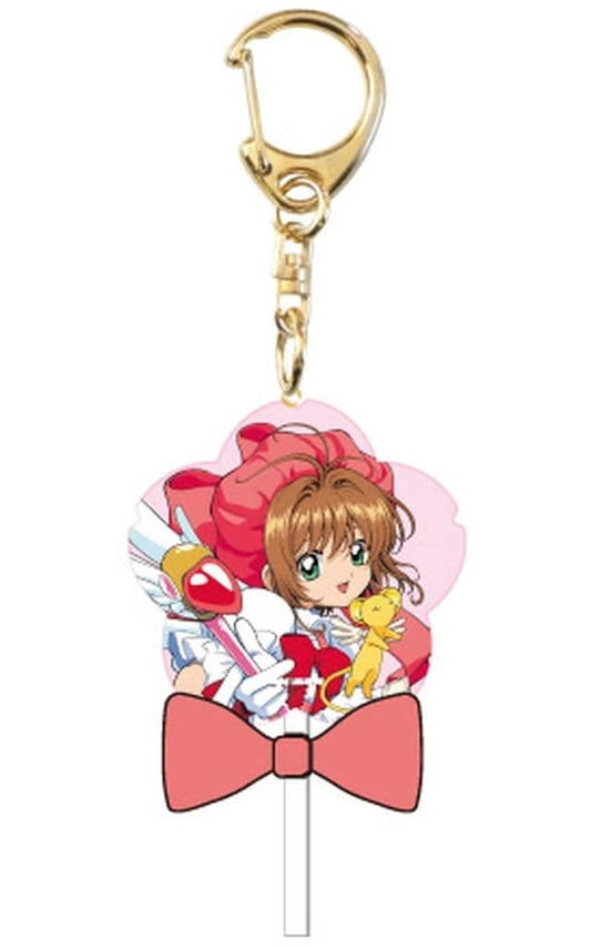 Sakura Kinomoto Candy-Shaped Acrylic Keychain Design 1 - Cardcaptor Sakura (Ensky, Approx. 85 x 50 x 5 mm, Pre-owned)