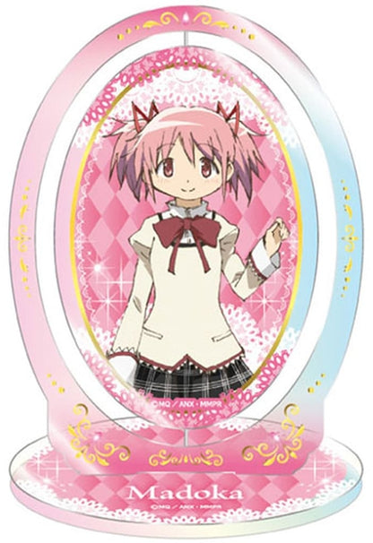 Madoka Kaname Rotating Acrylic Stand - Puella Magi Madoka Magica Movie Rebellion - Approx. 115 x 70 mm (Pre-owned)