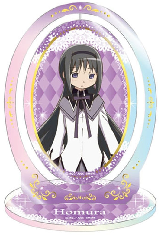 Homura Akemi Rotating Acrylic Stand - Puella Magi Madoka Magica Movie Rebellion - Tapioca - Approx. 115 x 70 mm (Used)