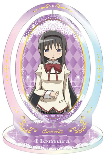 Homura Akemi Rotating Acrylic Stand - Puella Magi Madoka Magica Movie Rebellion - Tapioca - Approx. 115 x 70 mm (Used)