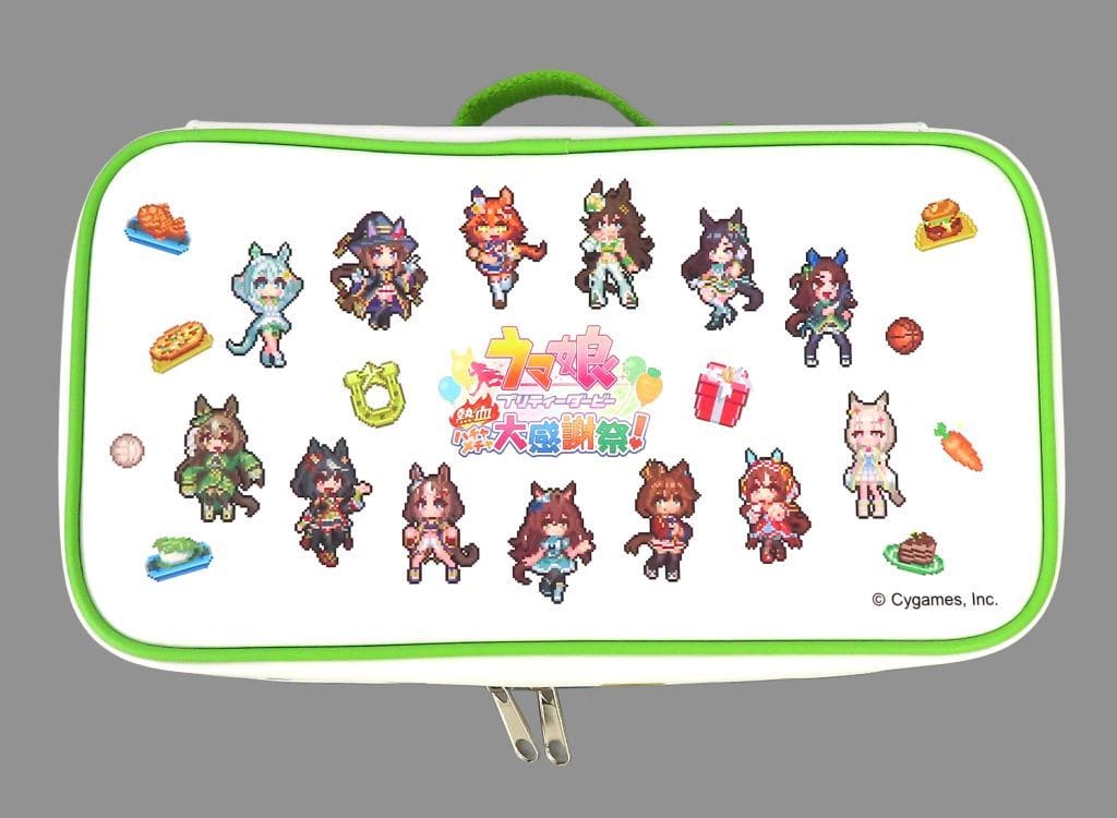 Dot-Style Gadget Pouch - Umamusume Pretty Derby "Nekketsu Hachamecha Daikanshasai!" Event Design (Movic, W28×H6×D15cm) Pre-owned