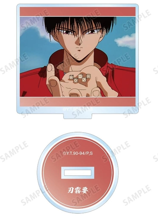 Kaname Hagiri Acrylic Trading Scene Stand - Yu Yu Hakusho - ARMA BIANCA - Approx. 60 x 57 mm Clear Acrylic