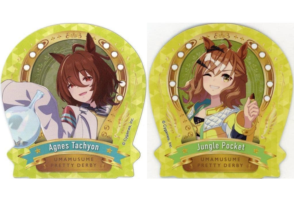Agnes Tachyon & Jungle Pocket Magnet Sheet Set - Umamusume Pretty Derby × Lawson Promotional Bonus (Approx. 61×65mm) Pre-owned