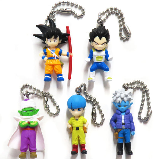 Dragon Ball Daima Swing Collection DAIMA Full Set of 5 Keychain Swing Figures - Bandai, Length Approx. 45 mm Each