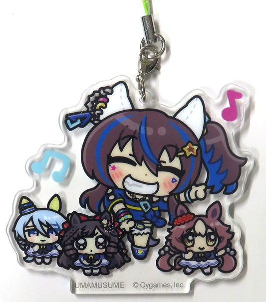 Daitaku Helios, Yamanin Zephyr, Daiichi Ruby & K S Miracle Acrylic Strap Set - Umamusume Pretty Derby Acrylic Strap ~With Plush~ Vol.5 (Approx. 80mm, Sol International)