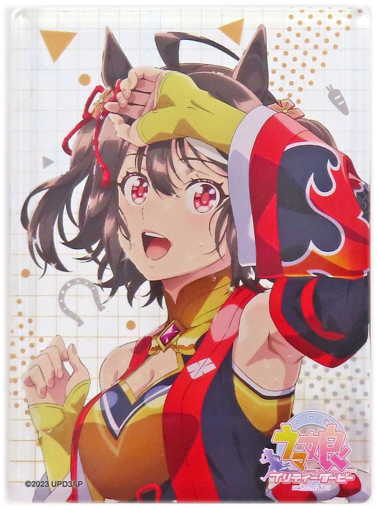 Kitasan Black Acrylic Block - Umamusume Pretty Derby Season 3 (Studio KAI, Approx. 80×110×10mm, Pre-owned)