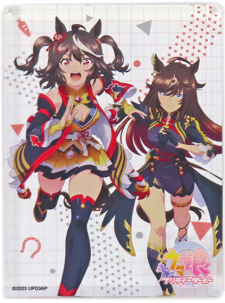 Kitasan Black & Duramente Acrylic Block - Umamusume Pretty Derby Season 3 (Studio KAI) Approx. 80×110×10mm - Pre-owned