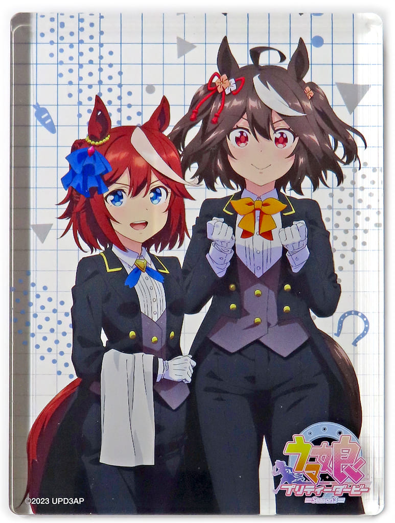Kitasan Black & Tokai Teio Acrylic Block - Umamusume Pretty Derby Season 3 (Studio KAI) Pre-owned 80×110×10mm