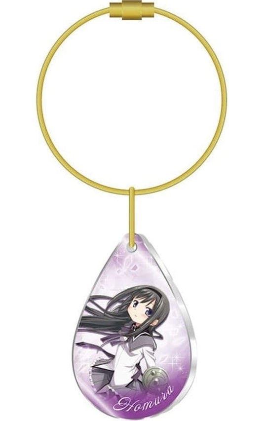 Homura Akemi Acrylic Charm Keychain - Puella Magi Madoka Magica the Movie: Rebellion (Approx. 50 x 32 mm, Pre-owned)