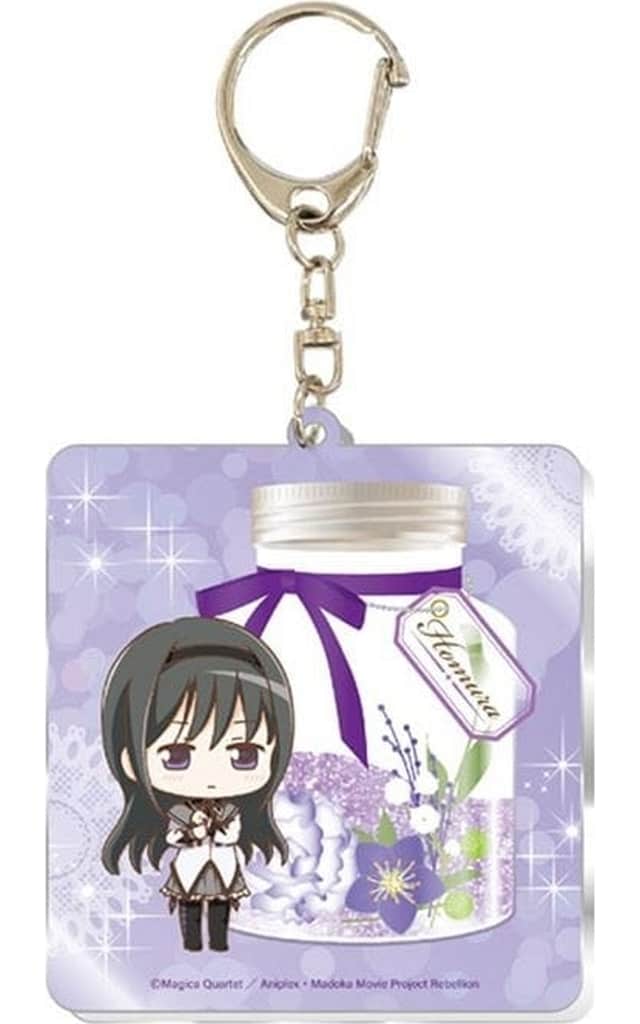 Homura Akemi Glitter Acrylic Keychain - Puella Magi Madoka Magica Movie Rebellion (Tapioca, Approx. 70 x 63 mm)