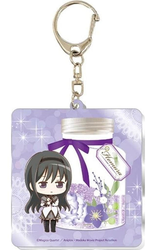 Homura Akemi Glitter Acrylic Keychain - Puella Magi Madoka Magica Movie Rebellion (Tapioca, Approx. 70 x 63 mm)