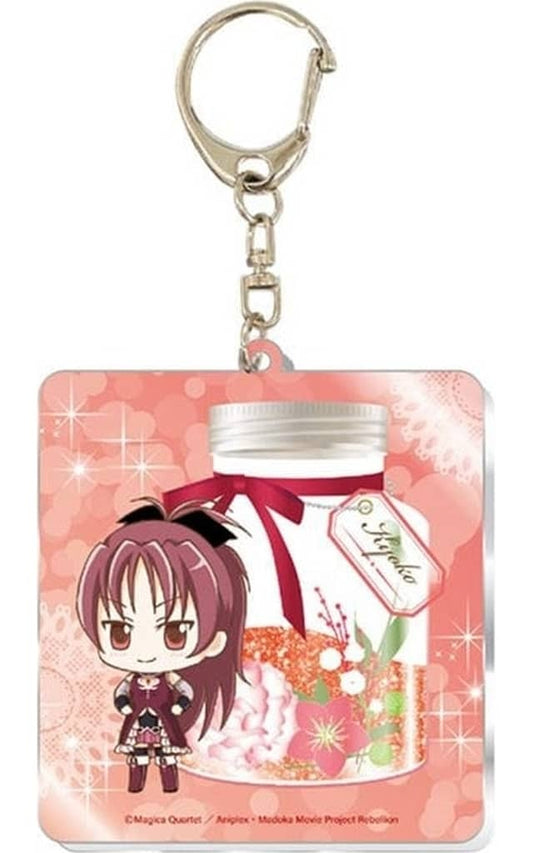 Kyoko Sakura Glitter Acrylic Keychain - Puella Magi Madoka Magica the Movie: Rebellion - Acrylic Charm (Approx. 70 x 63 mm)