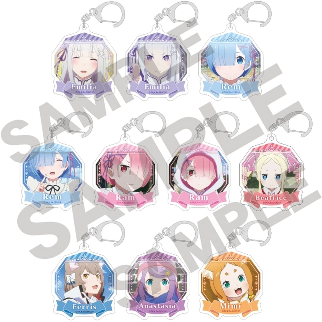 Re:ZERO Trading Acrylic Keychain Complete 10-Type Set