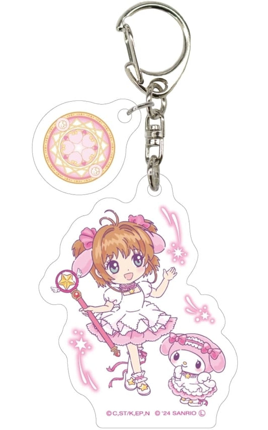 Sakura Kinomoto × My Melody Acrylic Keychain (With Extra Part) - Cardcaptor Sakura × Sanrio Characters (A3, Pre-owned, Approx. 60 x 50 mm), No. 02