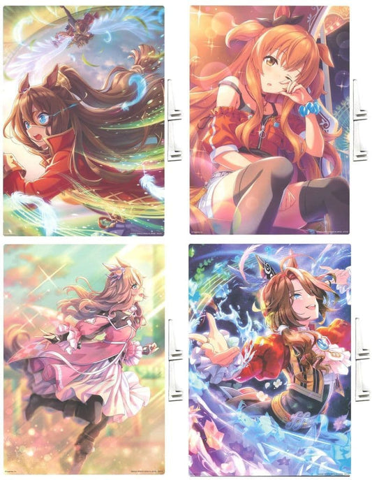 Umamusume Pretty Derby Ichiban Kuji 10th D Prize - A4 Visualize Acrylic Stand Set (All 4 Types) - BANDAI SPIRITS Prize Goods