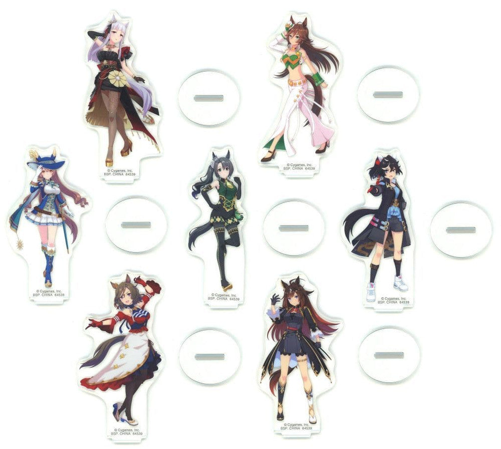 Umamusume: Pretty Derby 10th Ichiban Kuji G Prize — 7-Piece Acrylic Stand Set (Approx. 10cm) by BANDAI SPIRITS (Used)
