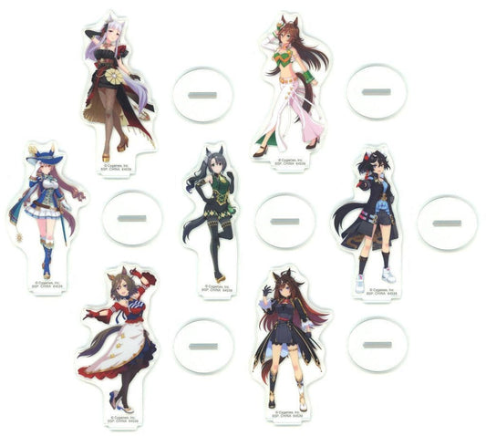 Umamusume: Pretty Derby 10th Ichiban Kuji G Prize — 7-Piece Acrylic Stand Set (Approx. 10cm) by BANDAI SPIRITS (Used)