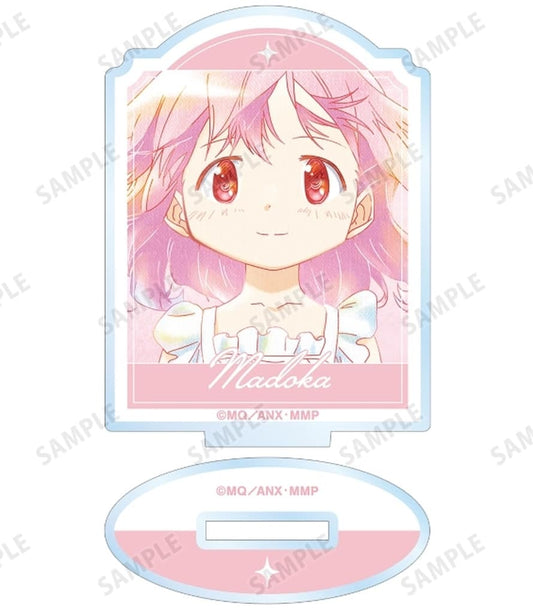 Madoka Kaname Acrylic Stand - Puella Magi Madoka Magica Movie Ani-Art aqua label Trading Acrylic Stand (Approx. 70 x 51 mm), Pre-owned