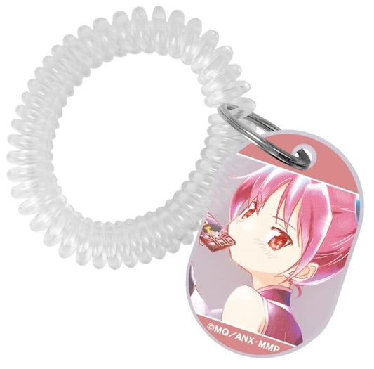 Kyoko Sakura Acrylic Locker-Key Style Keychain - Ani-Art aqua label (Approx. 50 x 33 mm) Puella Magi Madoka Magica - ARMA BIANCA Maker, Pre-owned