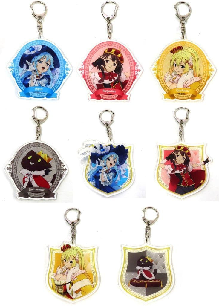 KonoSuba 3 Trading Acrylic Keychain Royal Ver. 8-Piece Set