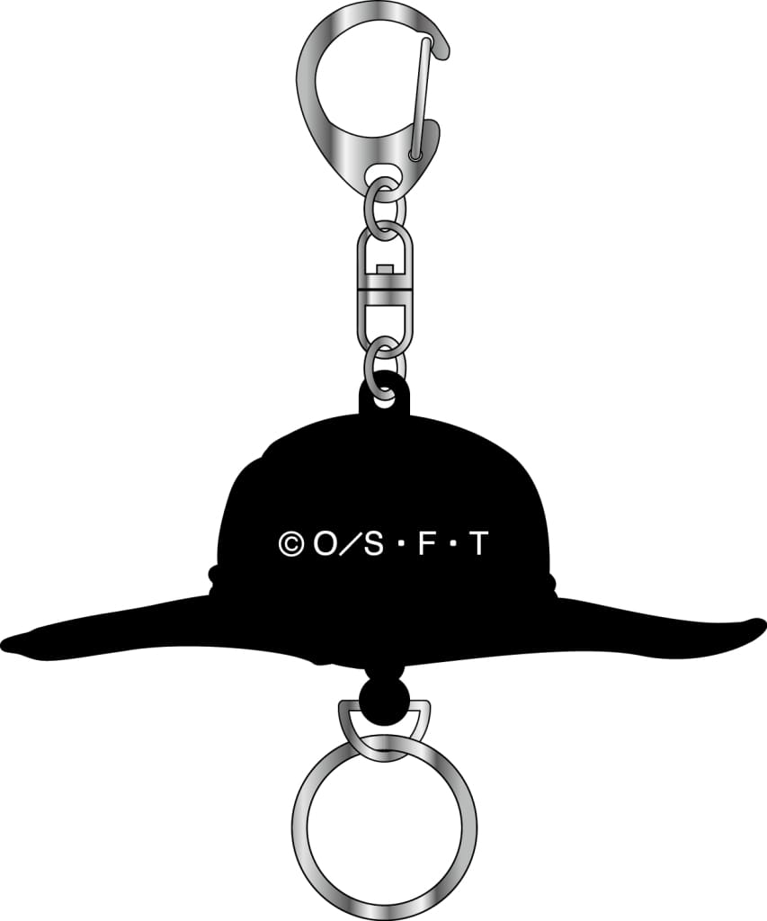 Monkey D. Luffy Hat-Shaped Rubber Reel Keychain from One Piece by Movic, 4.5 cm