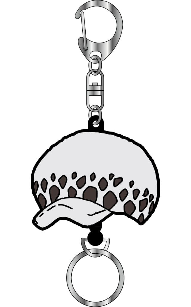 Trafalgar Law Hat-Shaped Rubber Reel Keychain from ONE PIECE by Movic, Approx. 4.5 cm