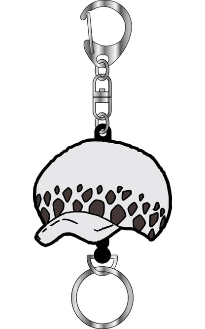 Trafalgar Law Hat-Shaped Rubber Reel Keychain from ONE PIECE by Movic, Approx. 4.5 cm