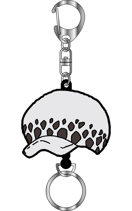 Trafalgar Law Hat-Shaped Rubber Reel Keychain from ONE PIECE by Movic, Approx. 4.5 cm