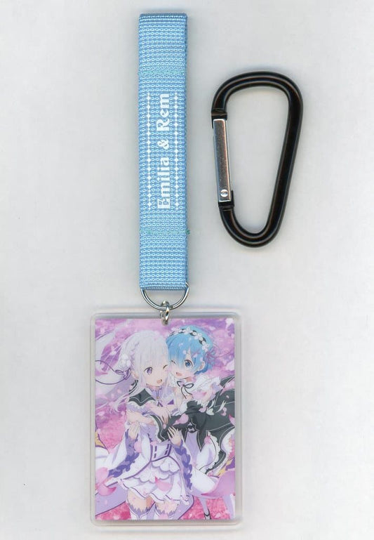 Emilia & Rem Carabiner Acrylic Keychain Re:Zero x Don Quijote