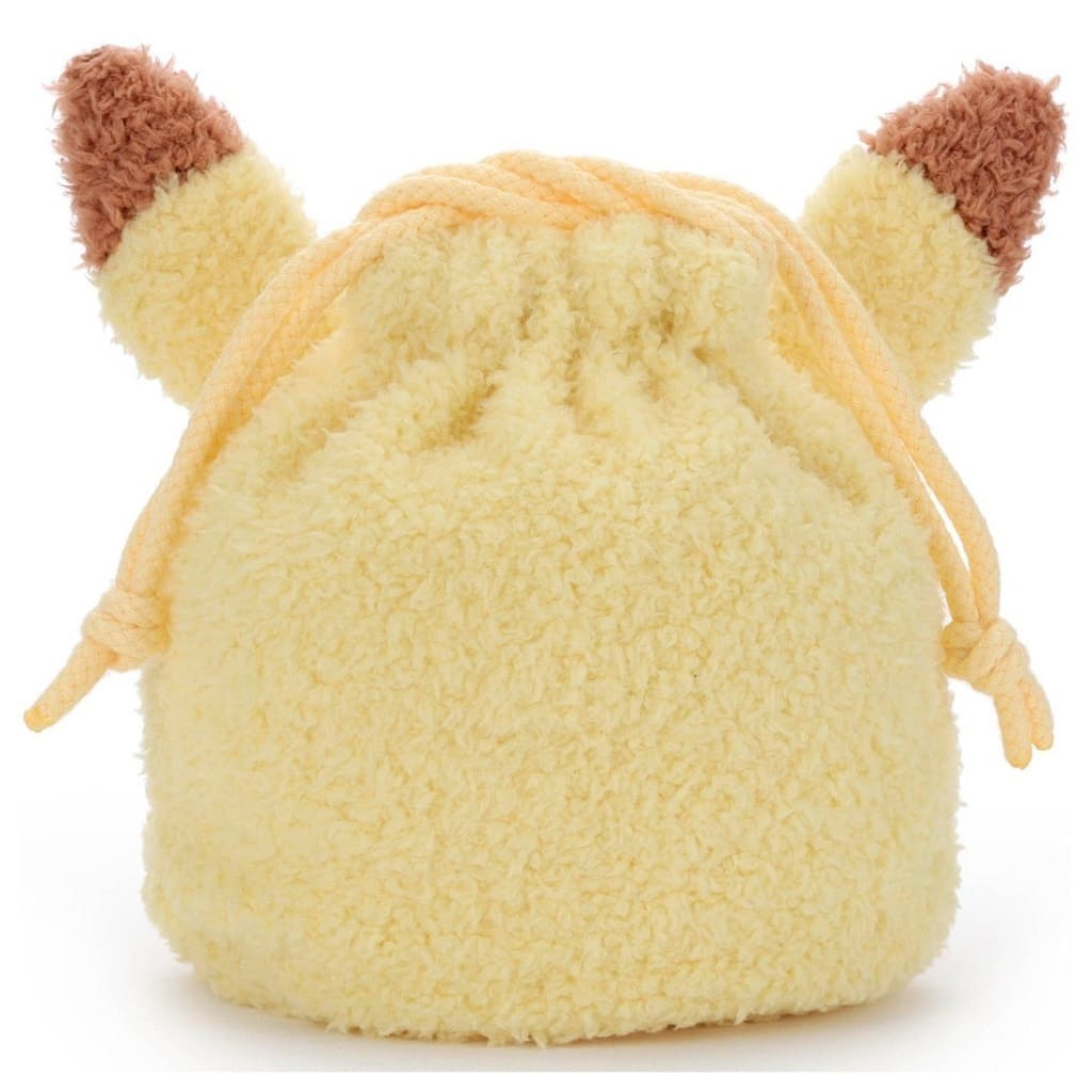 Pikachu Plush Drawstring Pouch (Takara Tomy Arts) — Pokémon Plush Pouch, Used