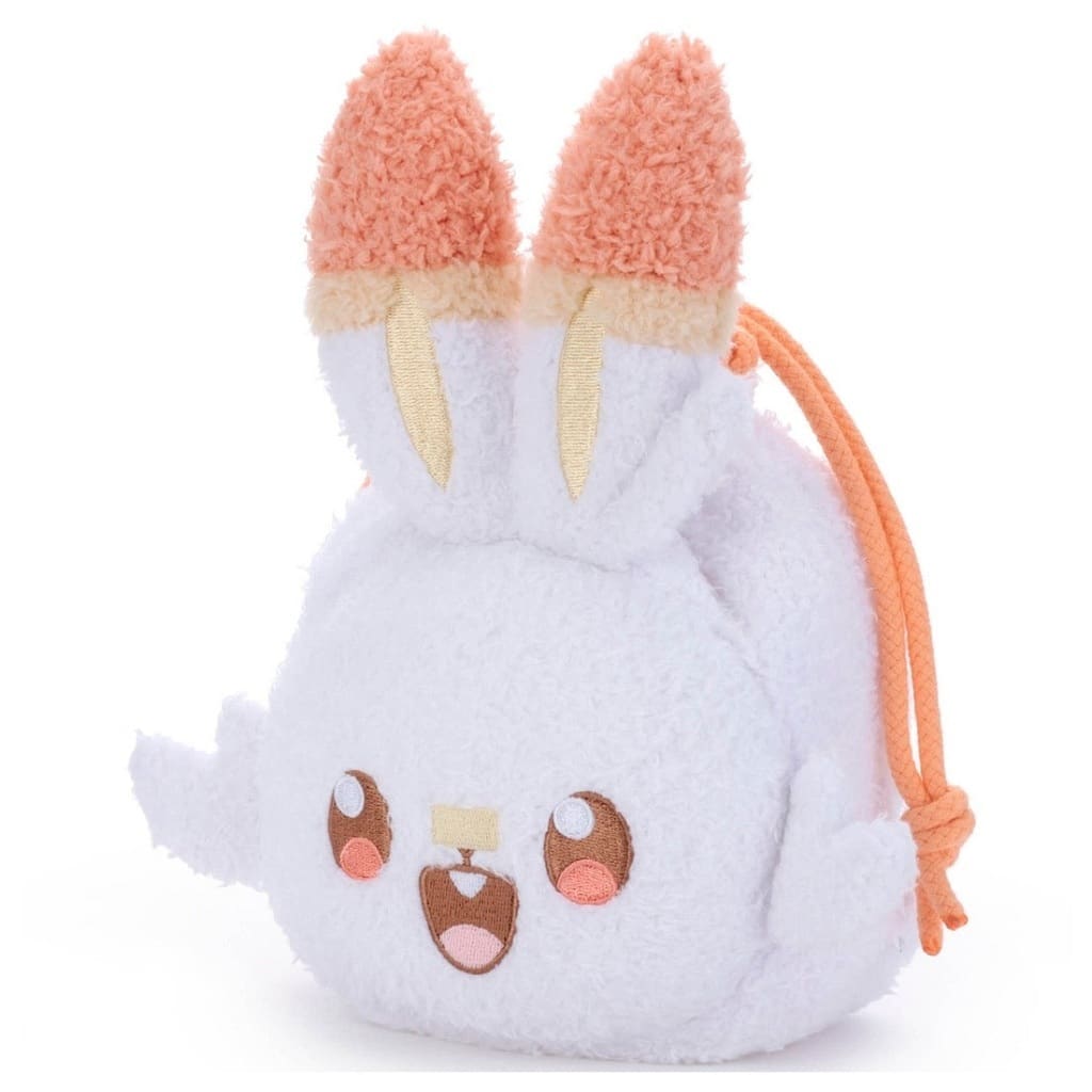 Scorbunny Plush Drawstring Bag (Plush Pouch) - Pokémon | Takara Tomy Arts - Pre-owned