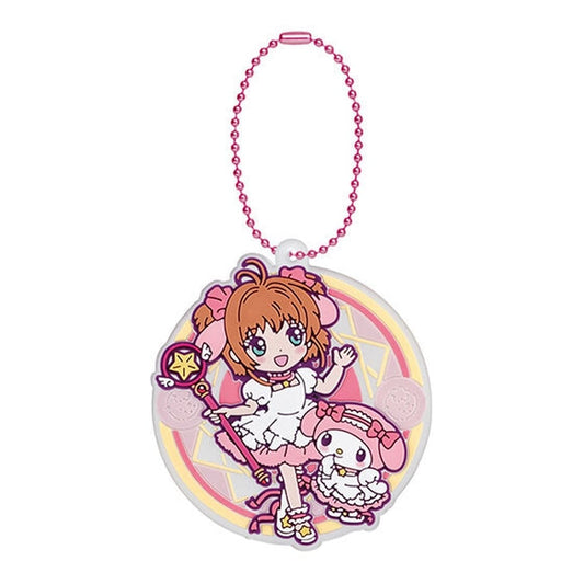 Sakura x My Melody Cardcaptor Sakura × Sanrio Characters Puffy Rubber Mascot 3 - Bandai Pre-owned (Approx. 6 cm)