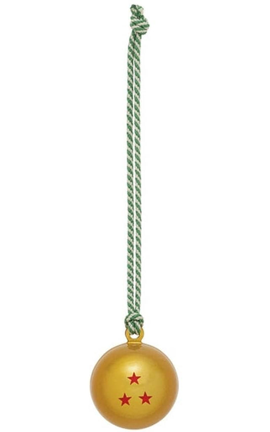 Three-Star Dragon Ball Brass Bell Strap Keychain - Ensky Dragon Ball Daima Charm (Approx. 25 x 25 x 25 mm, Pre-owned)