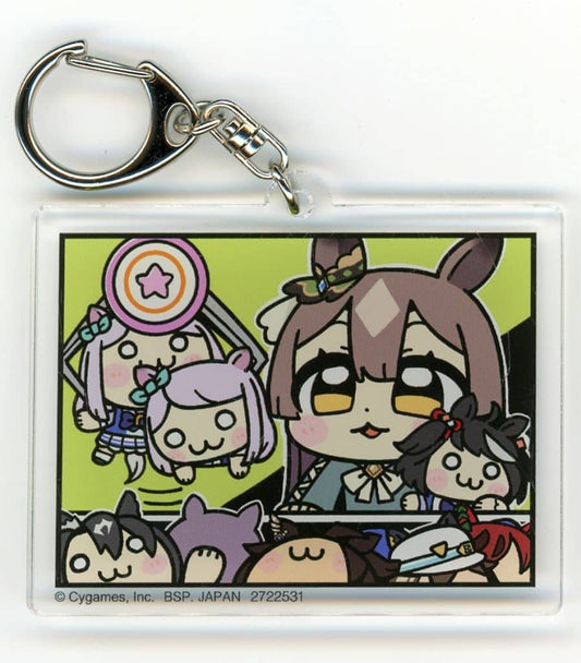 Satono Diamond Acrylic Plate Keychain — Okawa Bukubu World Collaboration — Umamusume Pretty Derby (Banpresto) 7cm