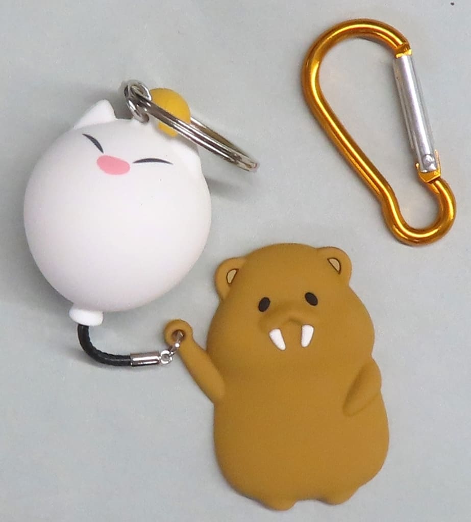 Final Fantasy XIV Giant Beaver Rubber Mascot Keychain Ten Moogles Balloon Ver.