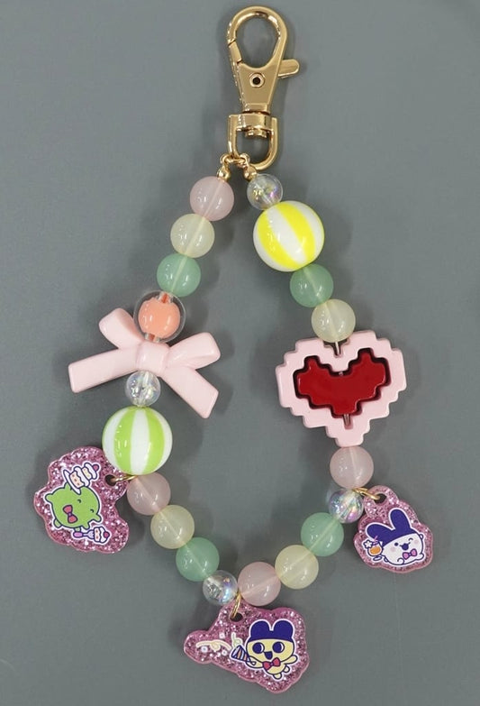 Mimitchi Bead Charm Keychain - Tamagotchi